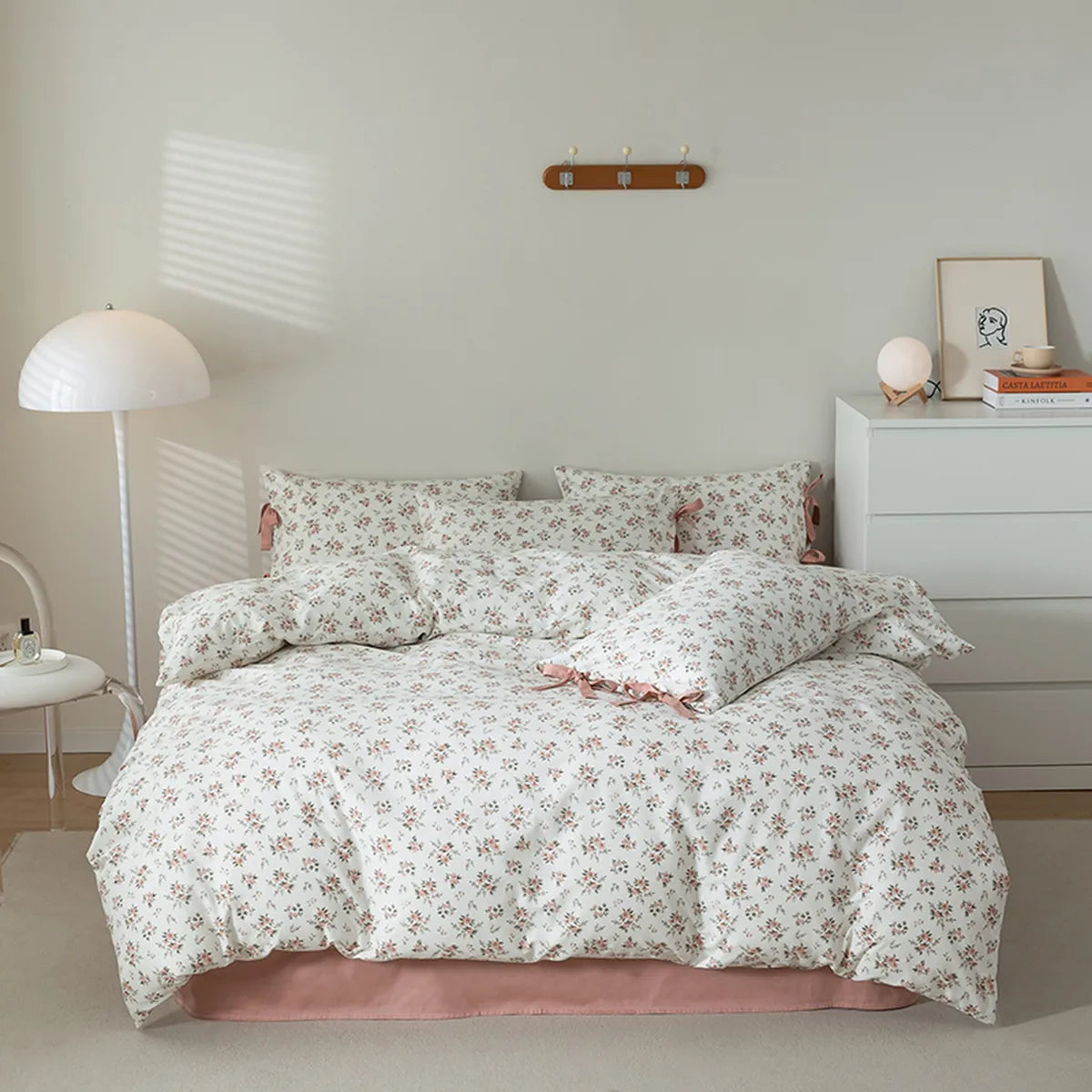 Blush Pink 100% Cotton Duvet Cover Set