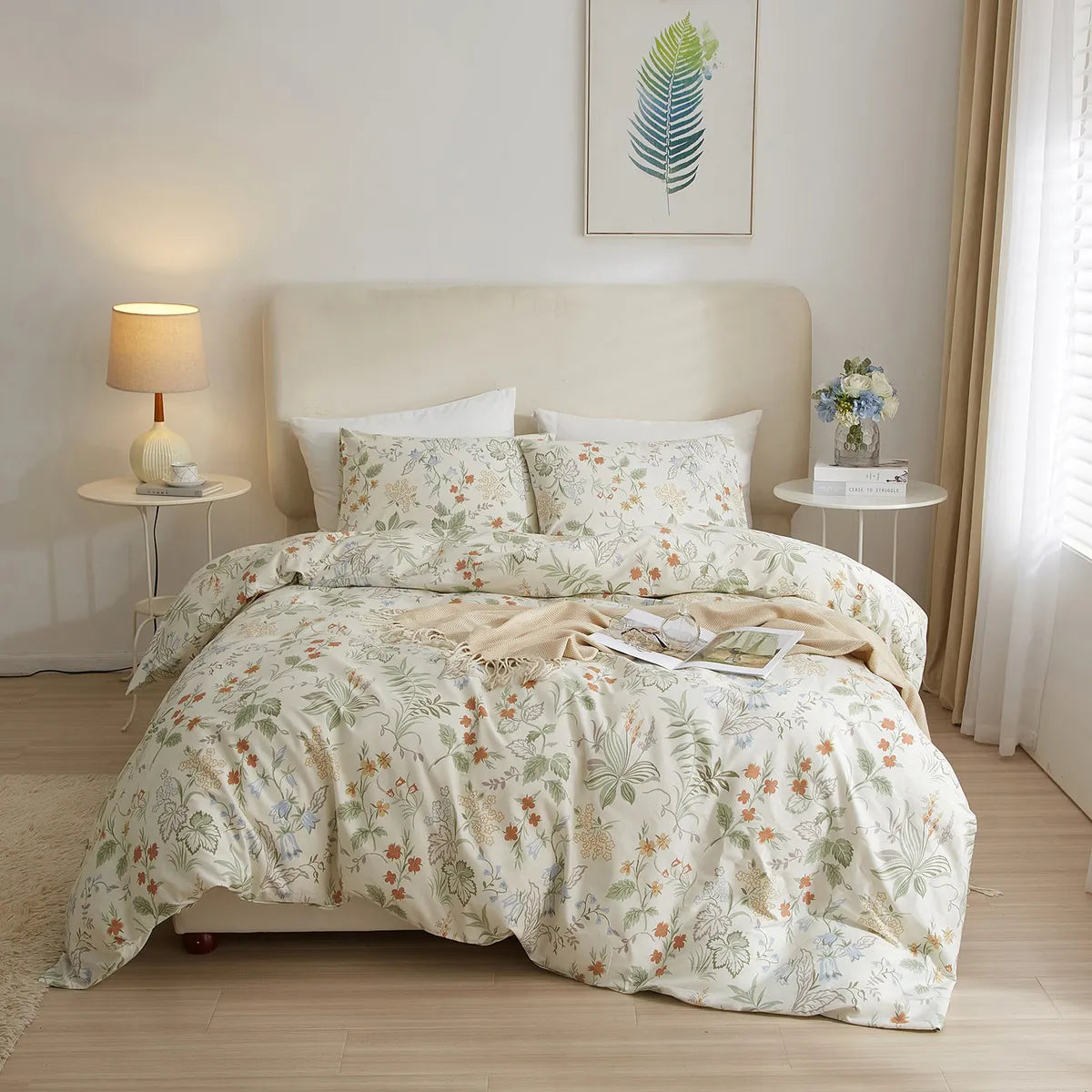 Floral 100% Cotton Duvet Cover Set