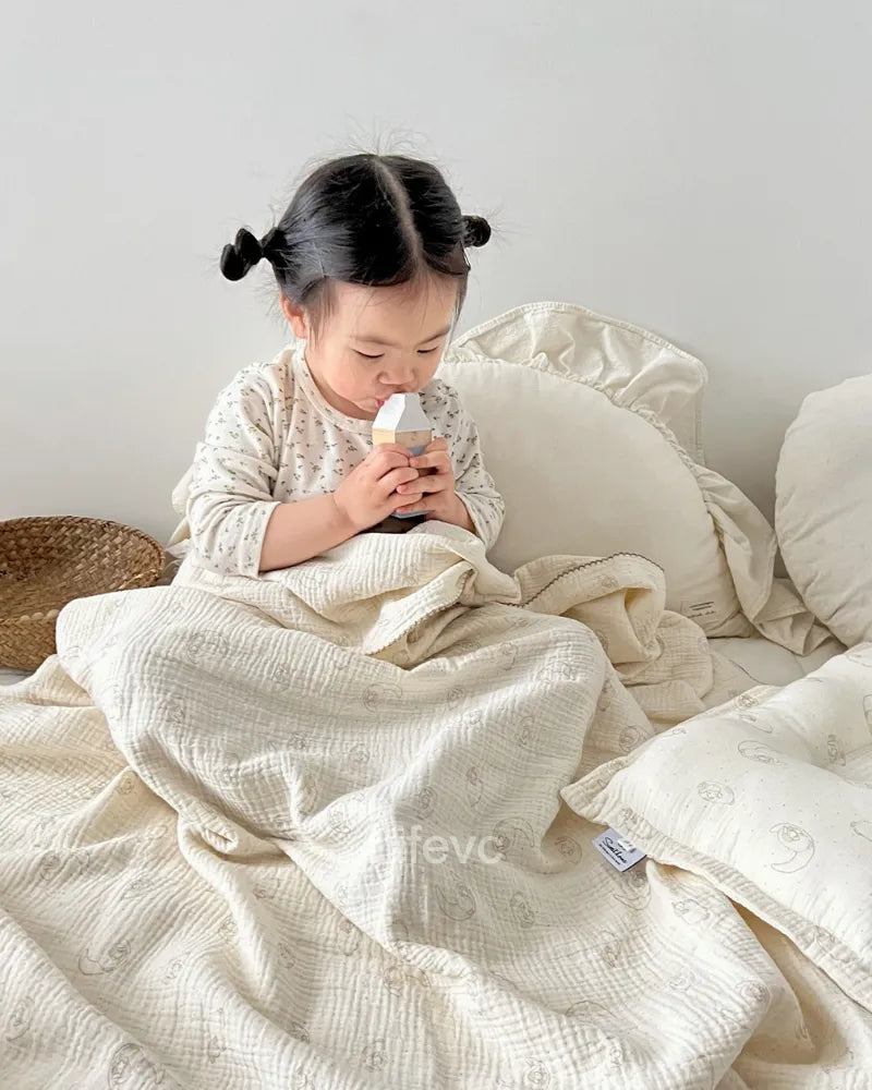 Cozy Lamb Haven Durable 100 Cotton Muslin Baby Blanket Lifevc