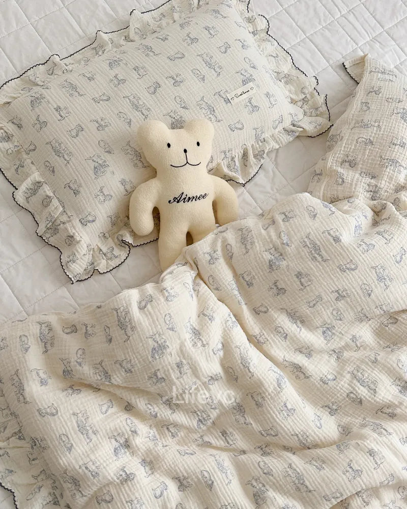 LC Cartoon Cat Kid Cotton Breathable Toddler Pillowcase