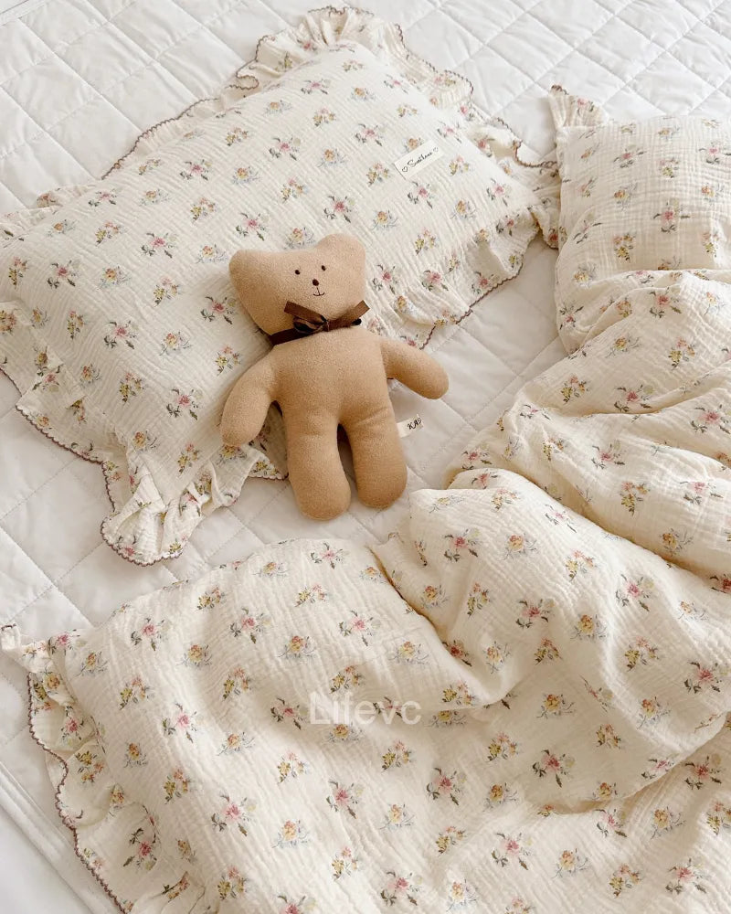 LC Cotton Muslin Toddler Pillowcase Cute Azalea Flowers