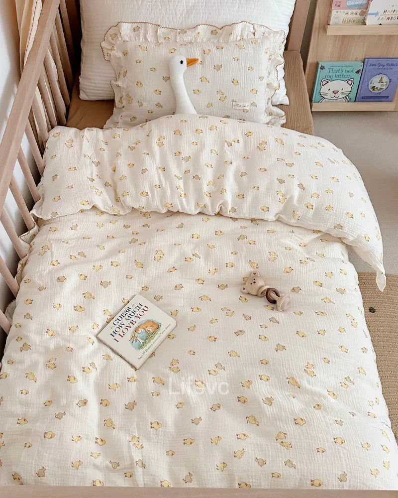 Little Duck Dreamland Durable 100% Cotton Muslin Baby Duvet Cover