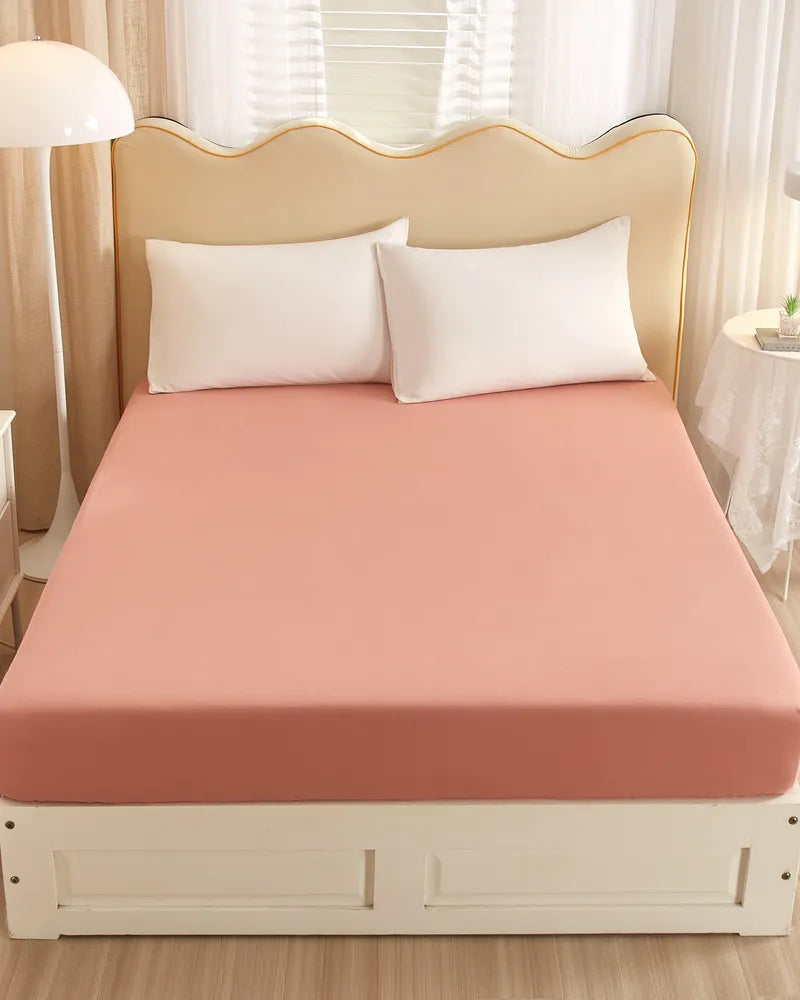 Petal Dreamscape 100% Cotton Solid Color Minimalist Fitted Sheet