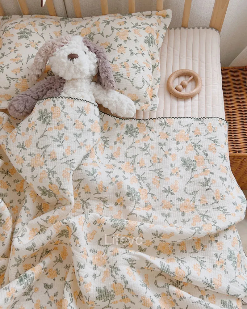 Spring Petal Comfort Soft 100% Cotton Muslin Baby Blanket
