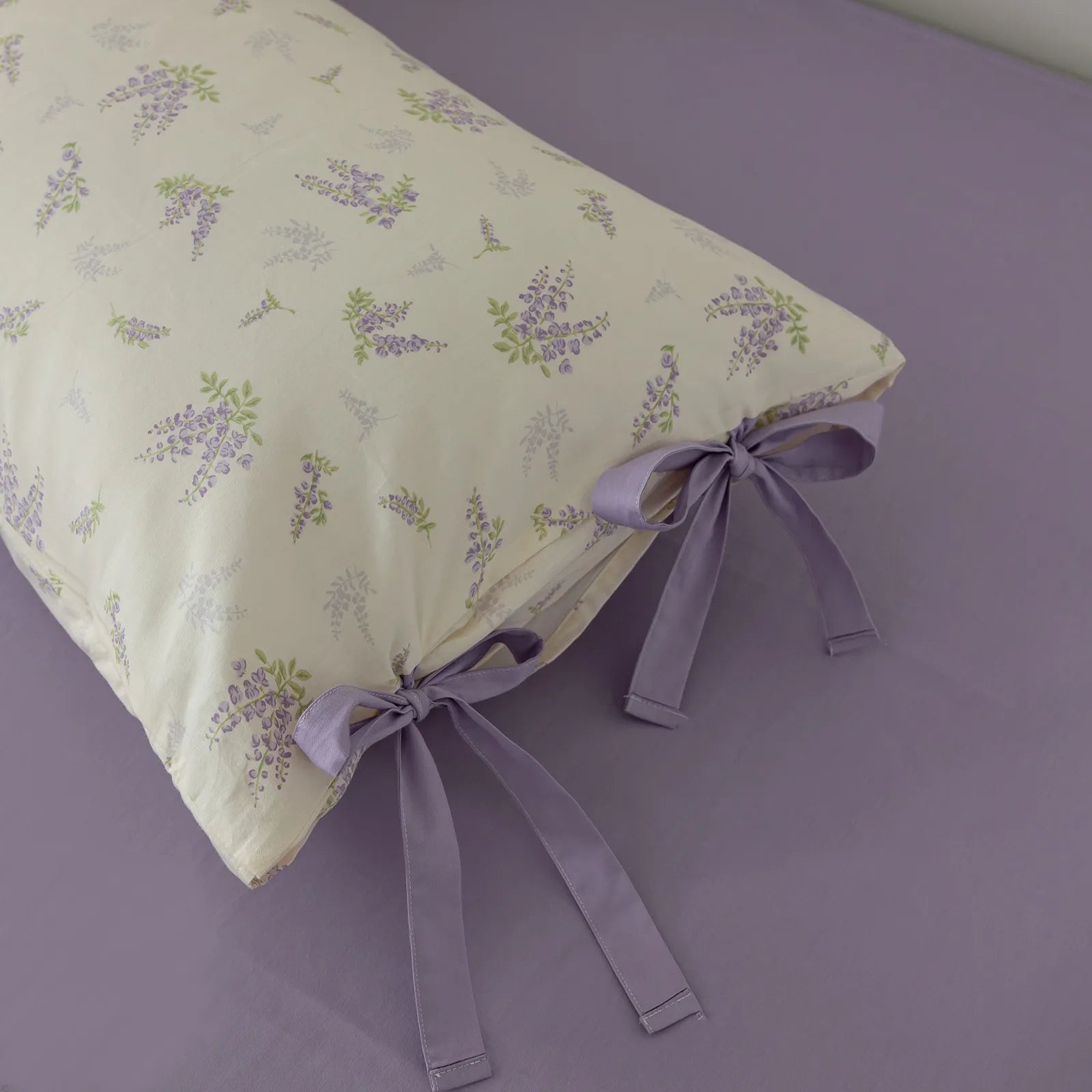 Elegant Lavender Luxurious Floral 100% Cotton Duvet Cover Set