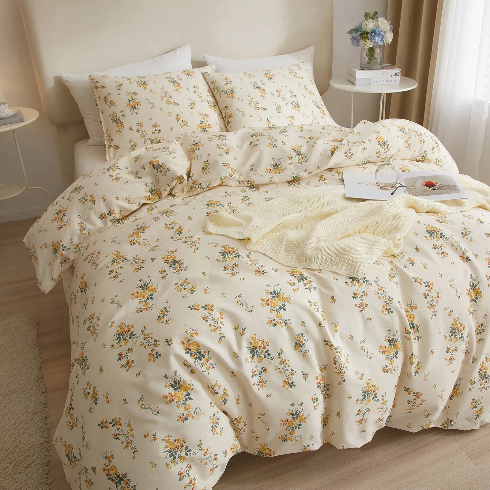 Sunny Wild Soft 100% Cotton Duvet Cover Set