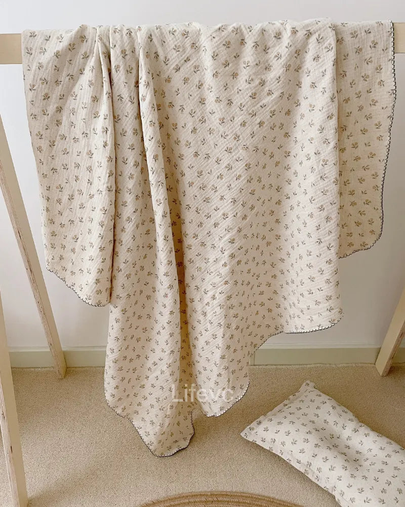 Spring Bud Washable 100% Cotton Muslin Baby Blanket