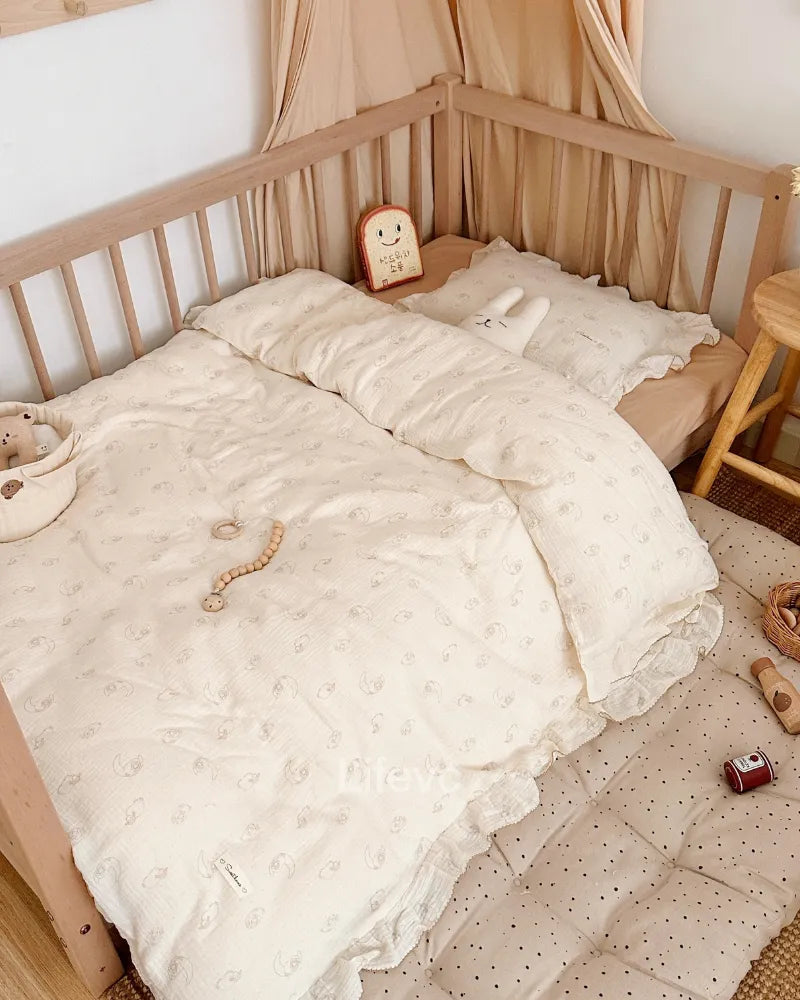 Cozy Lamb Haven Soft Skin-Friendly Duvet Cover Muslin Cotton Baby Duvet Cover