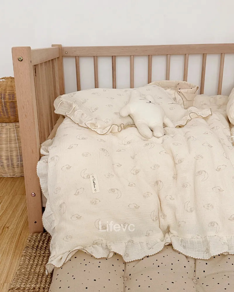 Cozy Lamb Haven Soft Skin-Friendly Duvet Cover Muslin Cotton Baby Duvet Cover
