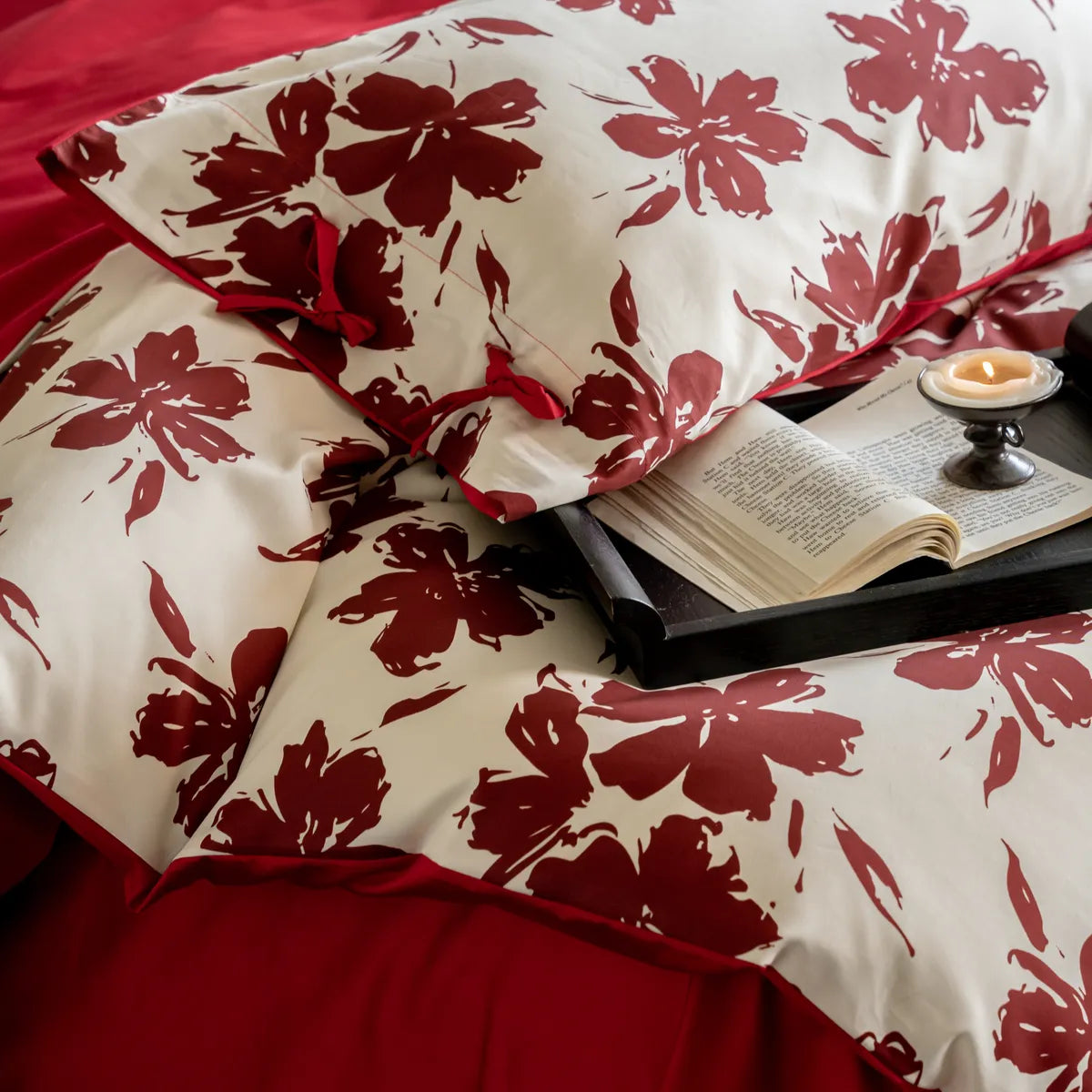 Egyptian Cotton Floral Duvet Cover Set