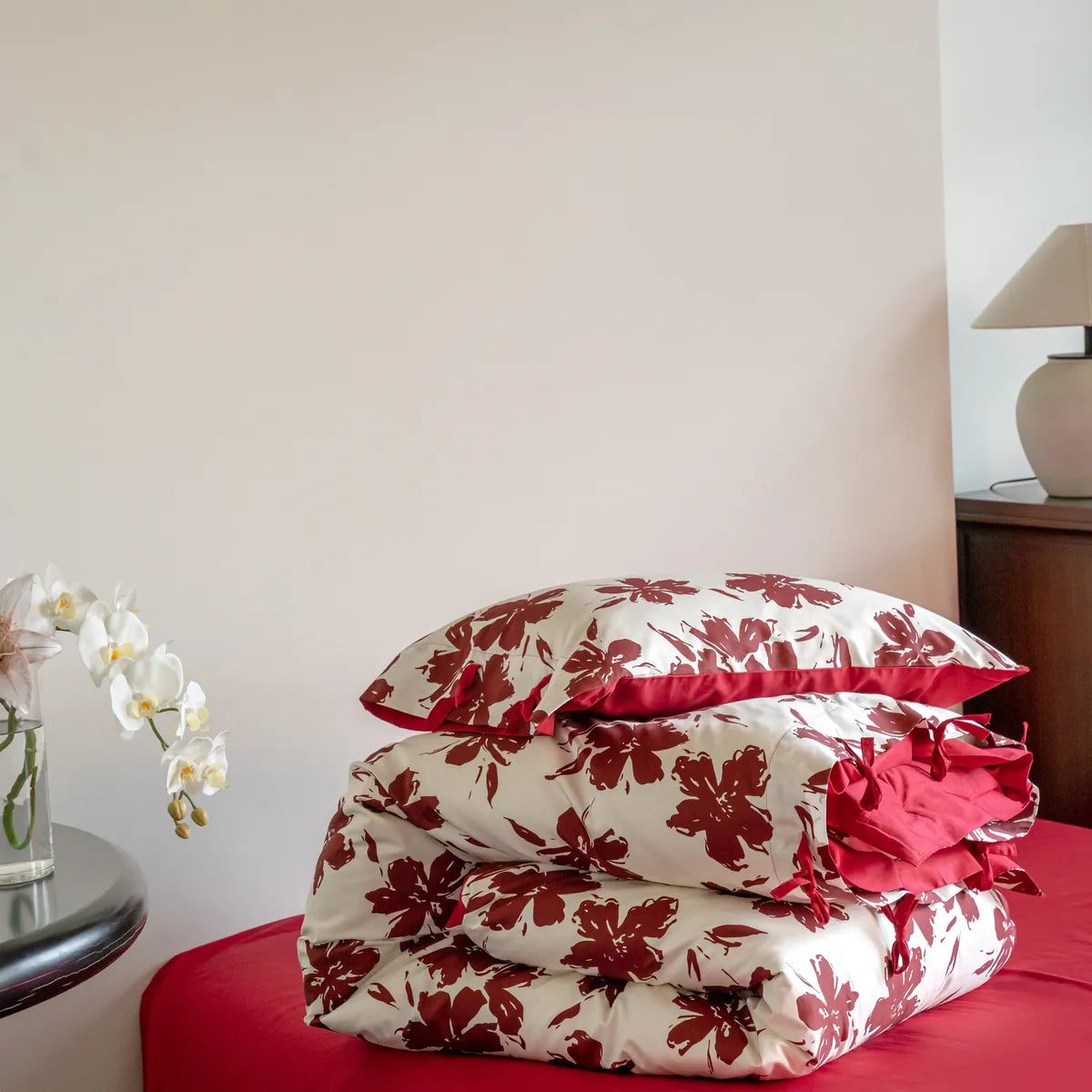 Egyptian Cotton Floral Duvet Cover Set