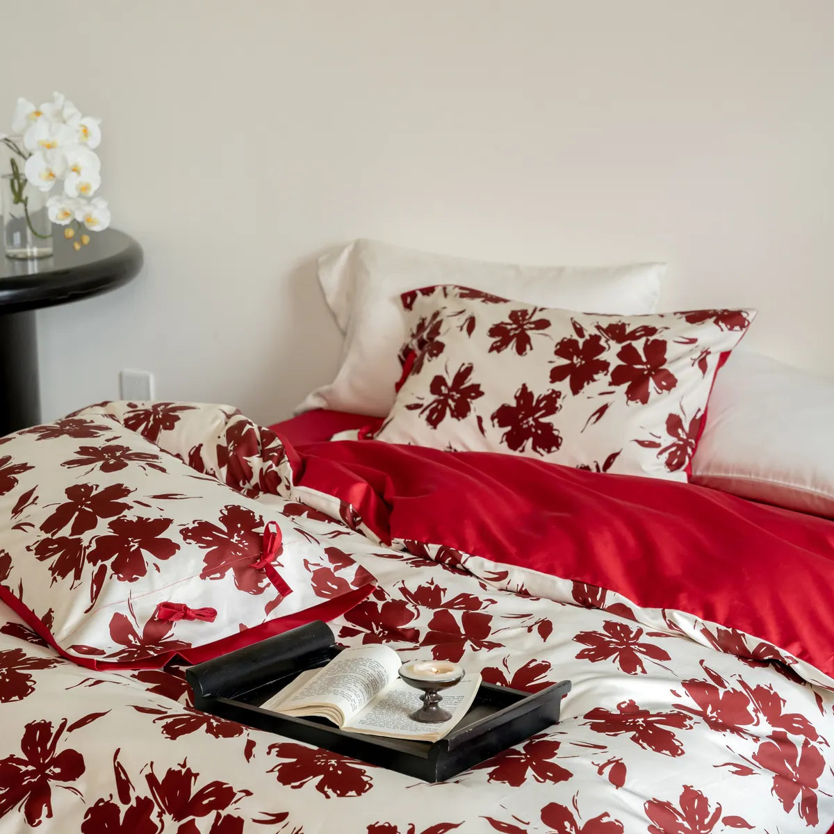 Egyptian Cotton Floral Duvet Cover Set