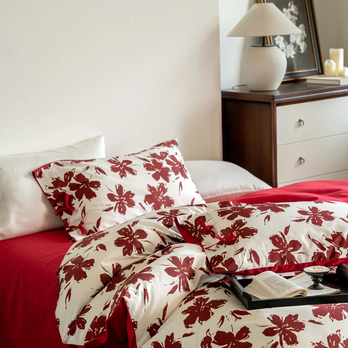 Egyptian Cotton Floral Duvet Cover Set