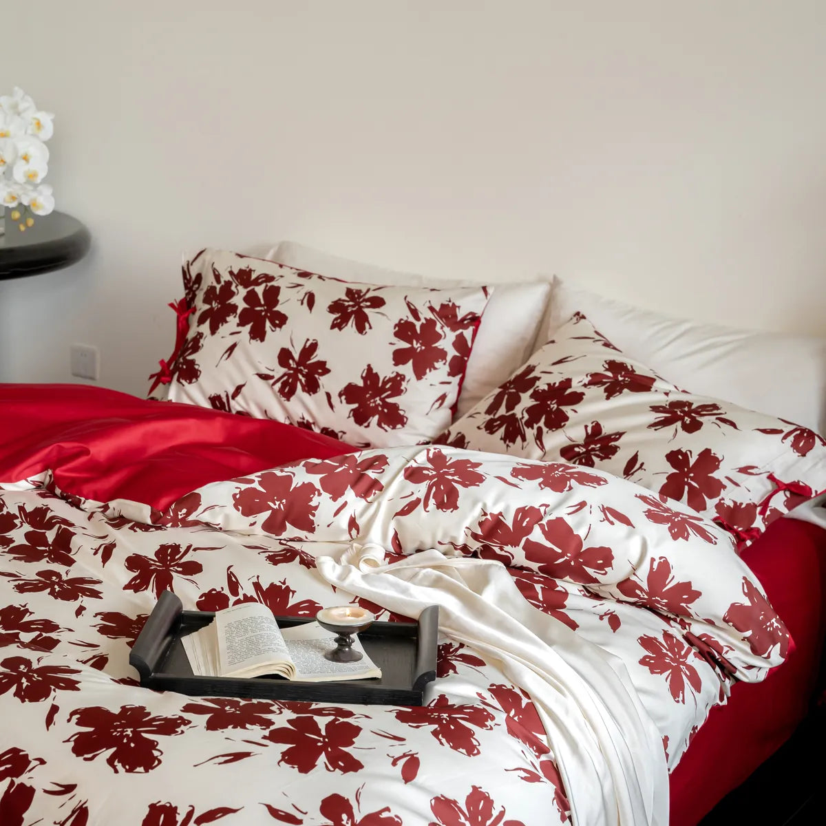 Egyptian Cotton Floral Duvet Cover Set