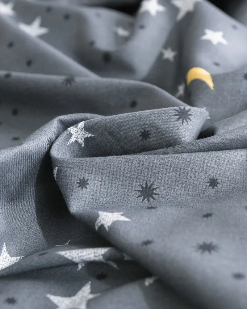 Dreamy Nights Breathable Star and Moon Cotton Duvet Cover Set