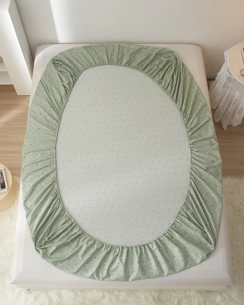 Floral Whispers Comfortable 100% Cotton Floral Fitted Sheet
