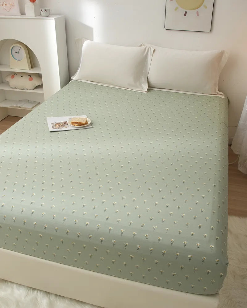 Floral Whispers Comfortable 100% Cotton Floral Fitted Sheet