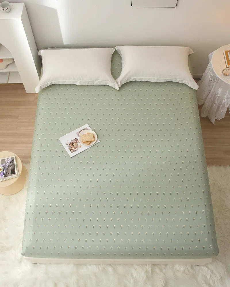 Floral Whispers Comfortable 100% Cotton Floral Fitted Sheet