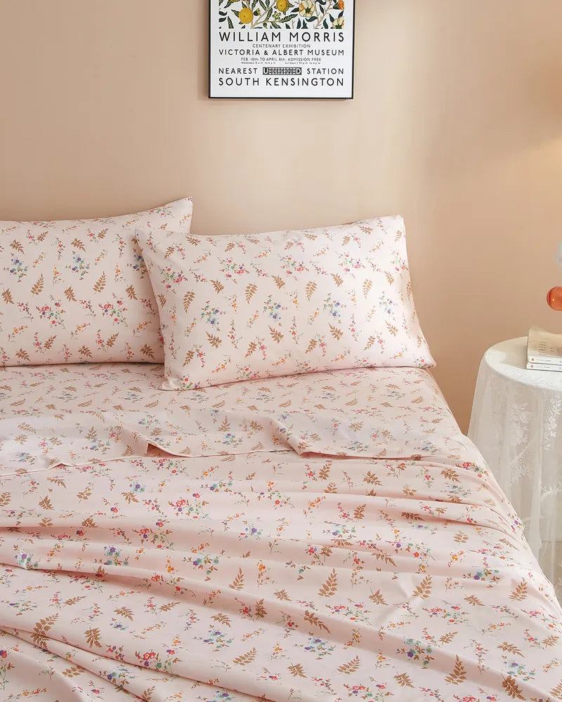 Garden Bliss High-quality Cozy Floral Sheet and Pillowcase Set