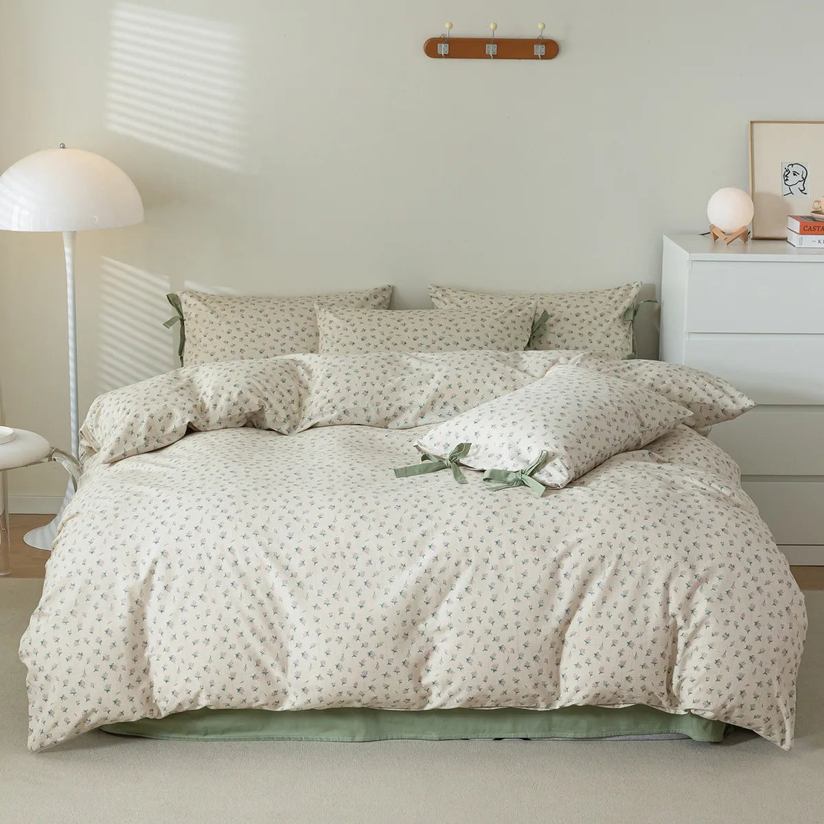 Green 100% Cotton Duvet Cover Set