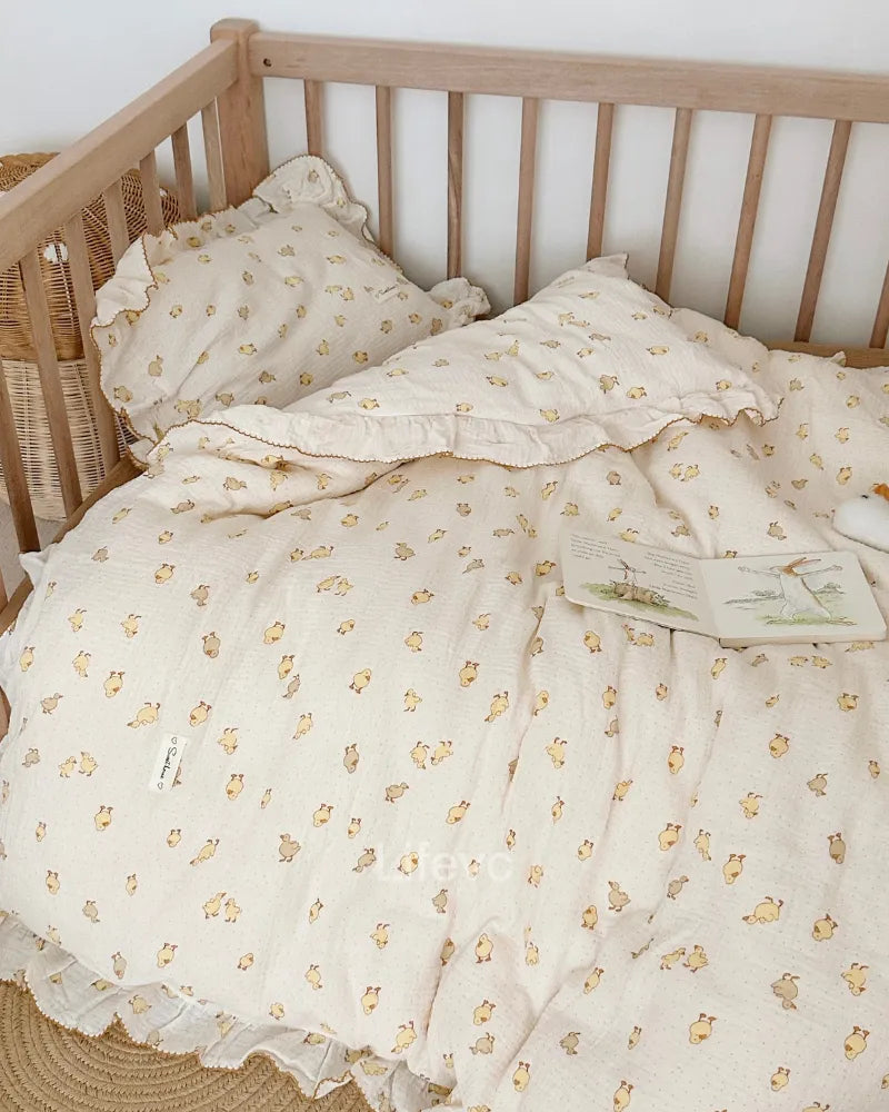 Little Duck Dreamland Durable 100 Cotton Muslin Baby Duvet Cover Lifevc
