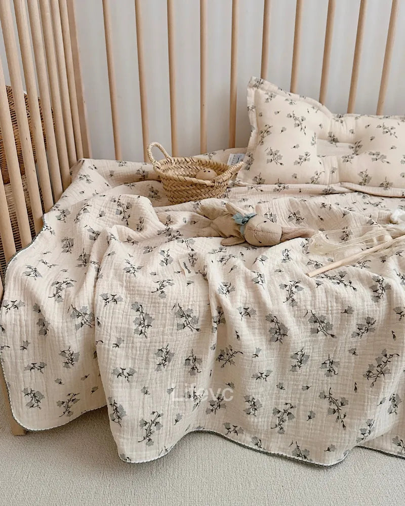 LC Baby Girl Blankets Swaddle Blankets Baby Crib Quilt