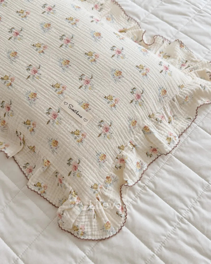 LC Cotton Muslin Toddler Pillowcase Cute Azalea Flowers