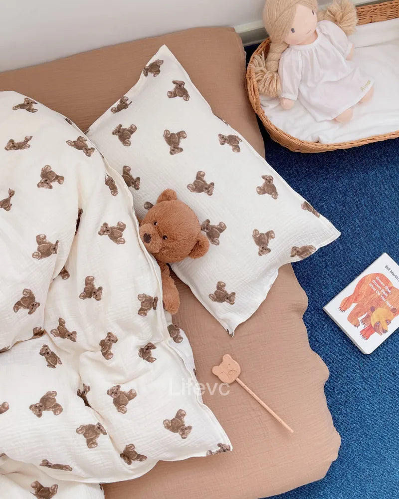 LC Cute Animal Print Baby Cotton Crib Cradle Toddler Pillowcase