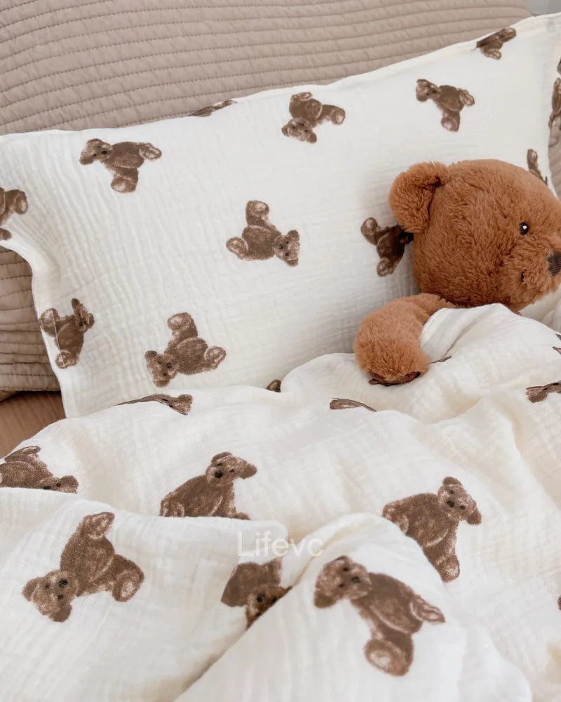 LC Cute Animal Print Baby Cotton Crib Cradle Toddler Pillowcase