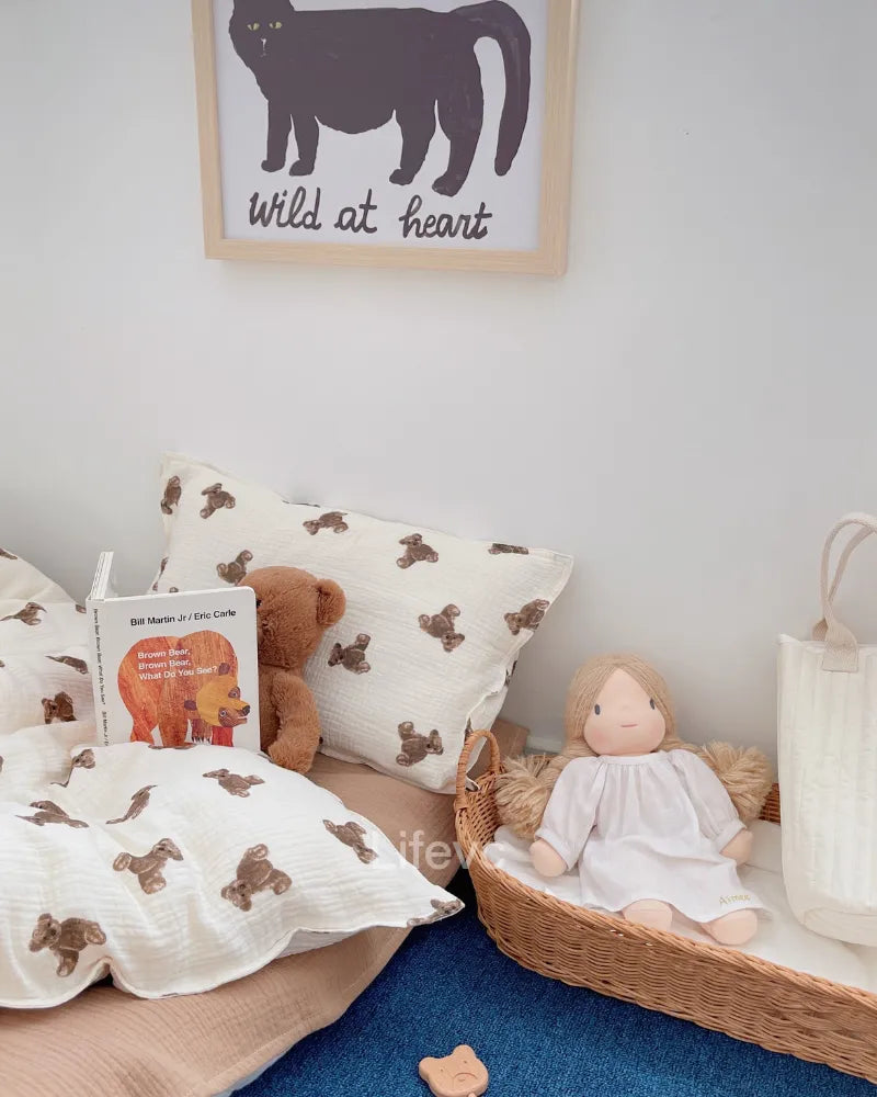 LC Cute Animal Print Baby Cotton Crib Cradle Toddler Pillowcase
