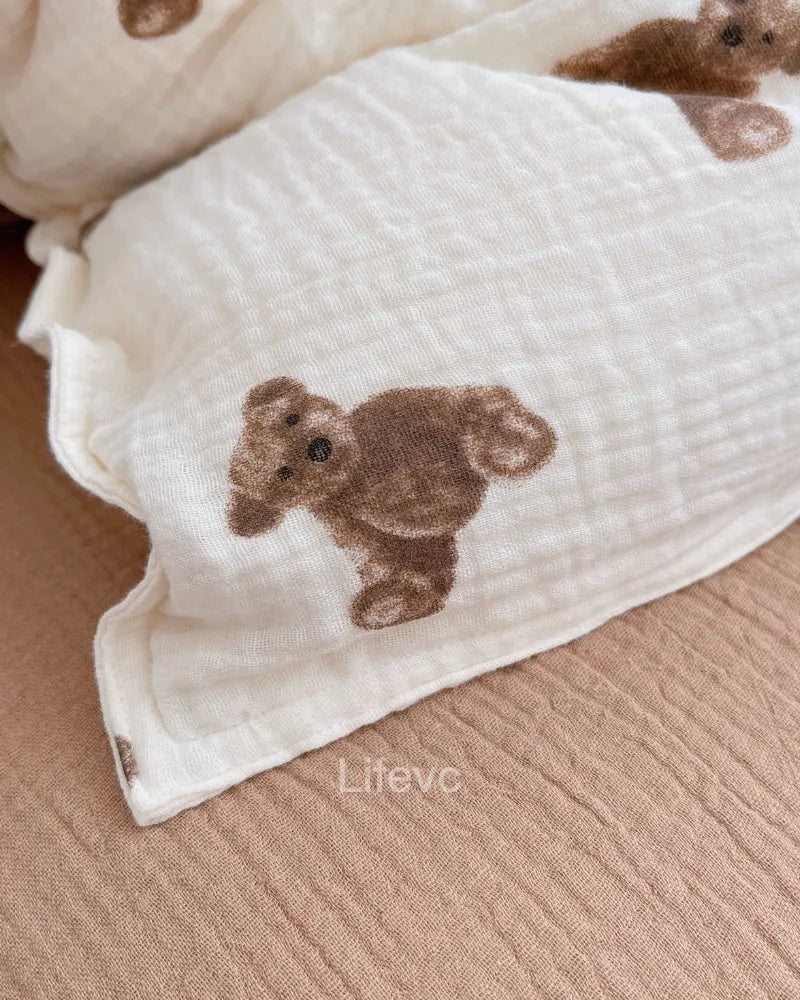 LC Cute Animal Print Baby Cotton Crib Cradle Toddler Pillowcase
