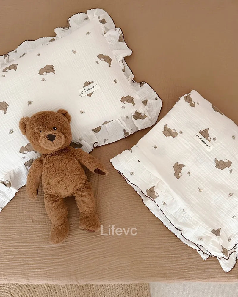 Teddy bear v pillow case cheap