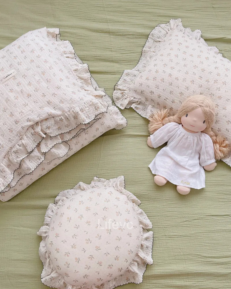 LC Floral Pattern Breathable Nursery Pillowcase For Kids