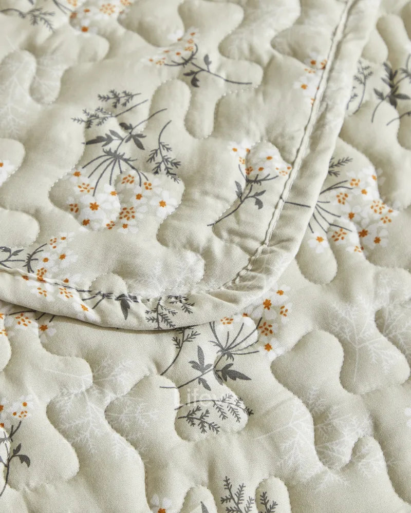 LC Floral Quilt Set Lightweight Soft All-Season Bedding