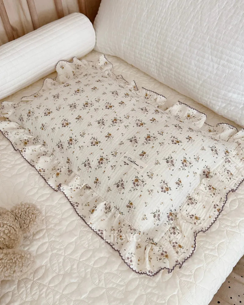 LC Floral Toddler Pillow Cases Cotton Muslin Baby Pillowcases