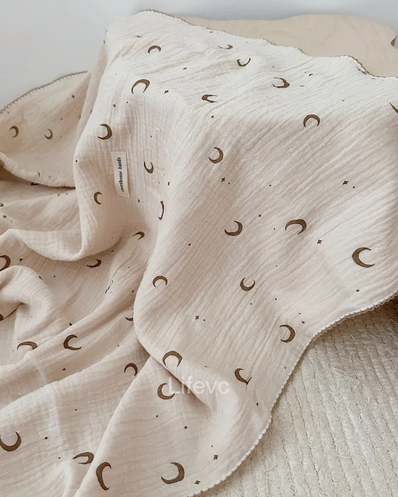 LC Moon Nursery Personalized Baby Blanket For Girls Boys