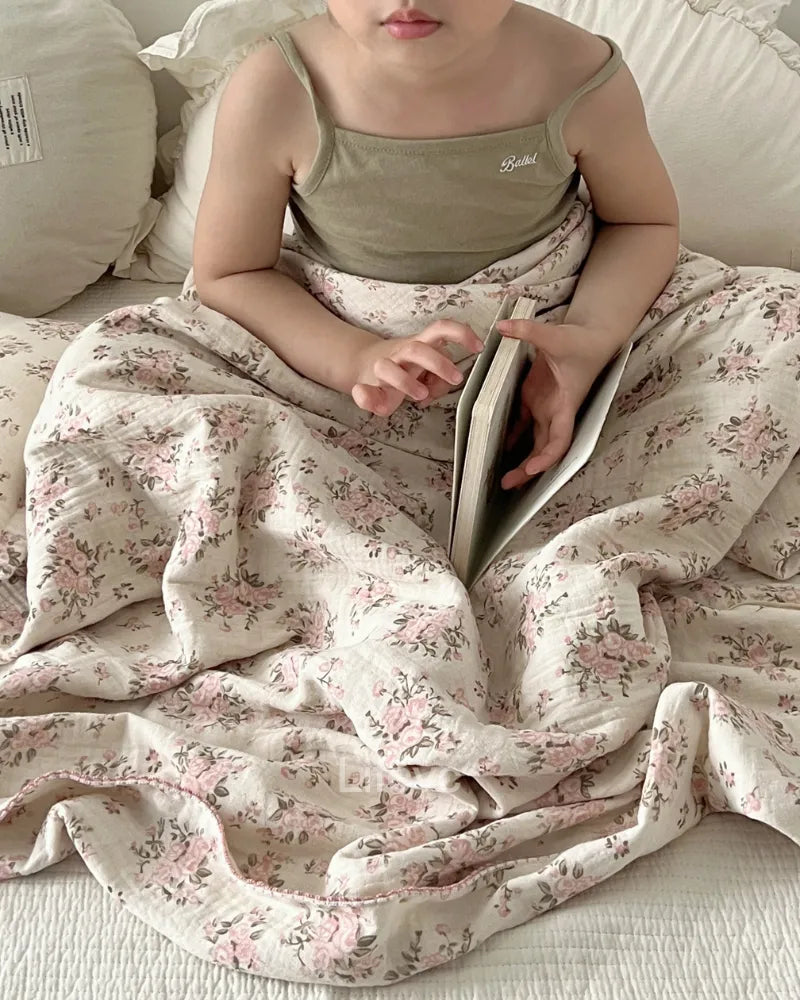 LC Muslin Baby Blankie Soft Lightweight Blankets For Toddlers