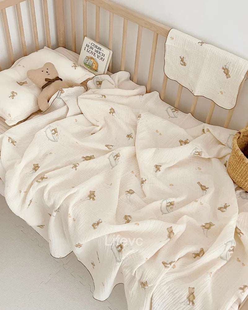 LC Muslin Blankets Baby Lightweight Blanket for Boys Girls