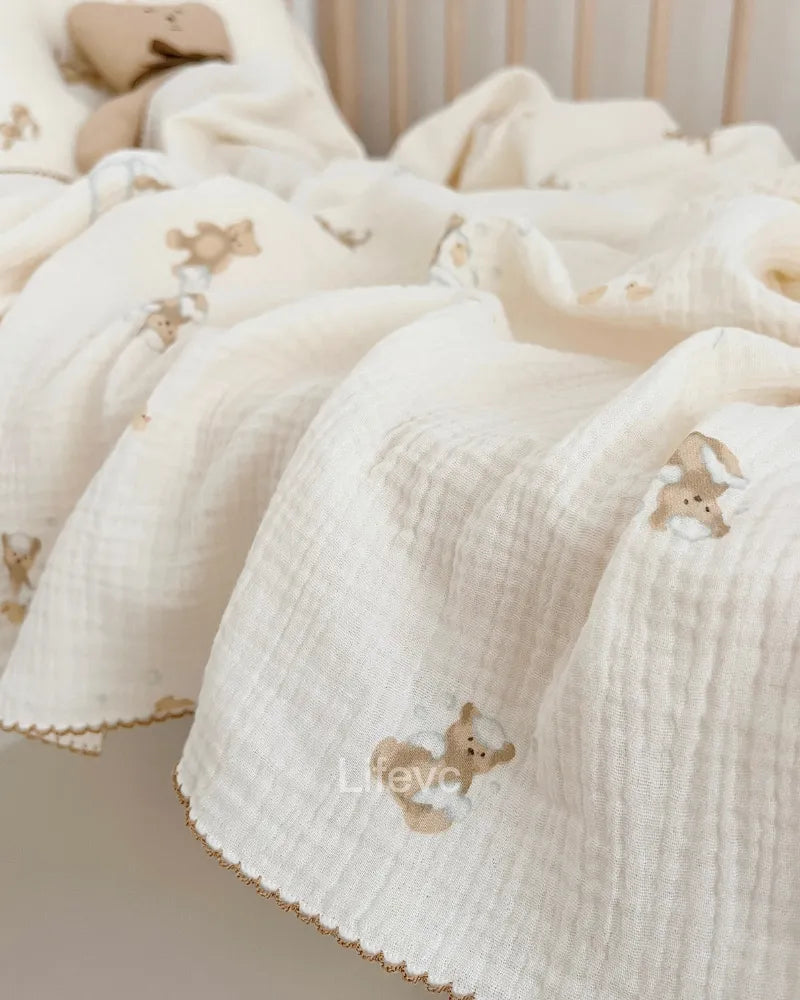 LC Muslin Blankets Baby Lightweight Blanket for Boys Girls