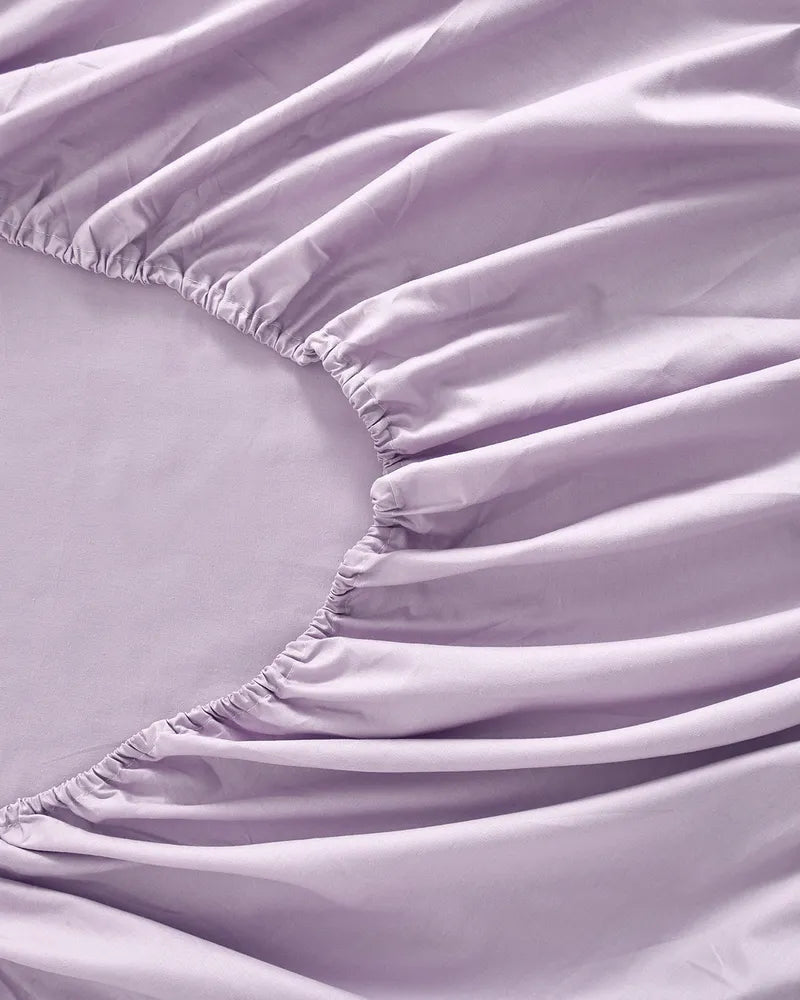 Lavender Fields Ultra Soft Purple 100% Cotton Fitted Sheet