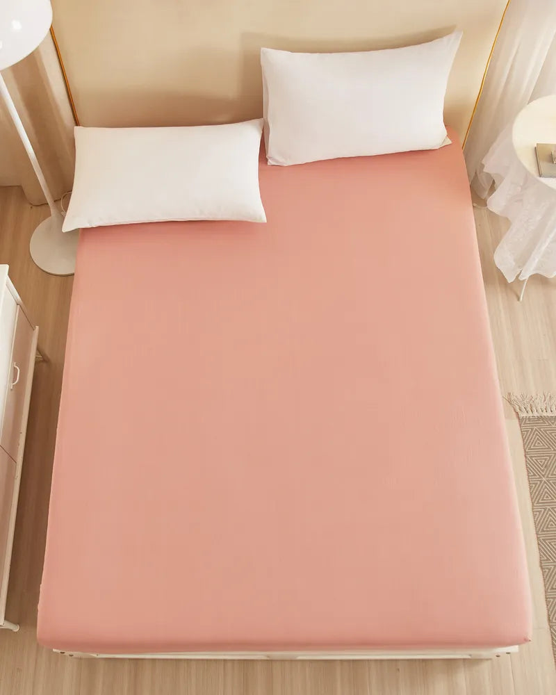Petal Dreamscape 100% Cotton Solid Color Minimalist Fitted Sheet