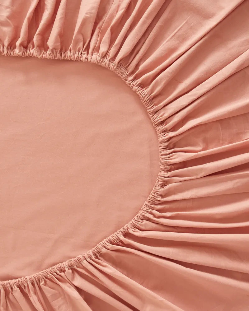 Petal Dreamscape 100% Cotton Solid Color Minimalist Fitted Sheet