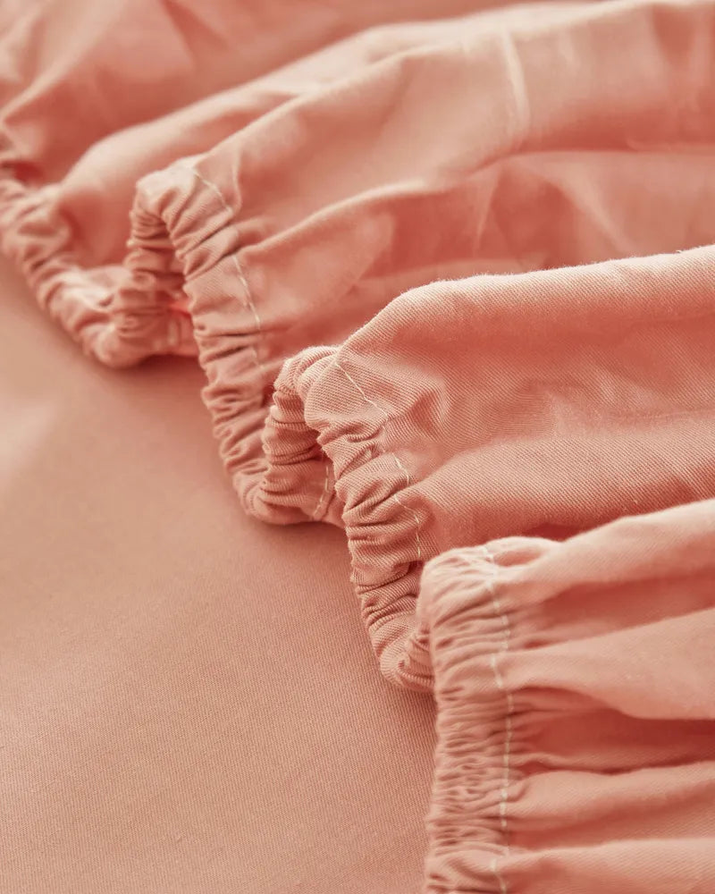 Petal Dreamscape 100% Cotton Solid Color Minimalist Fitted Sheet
