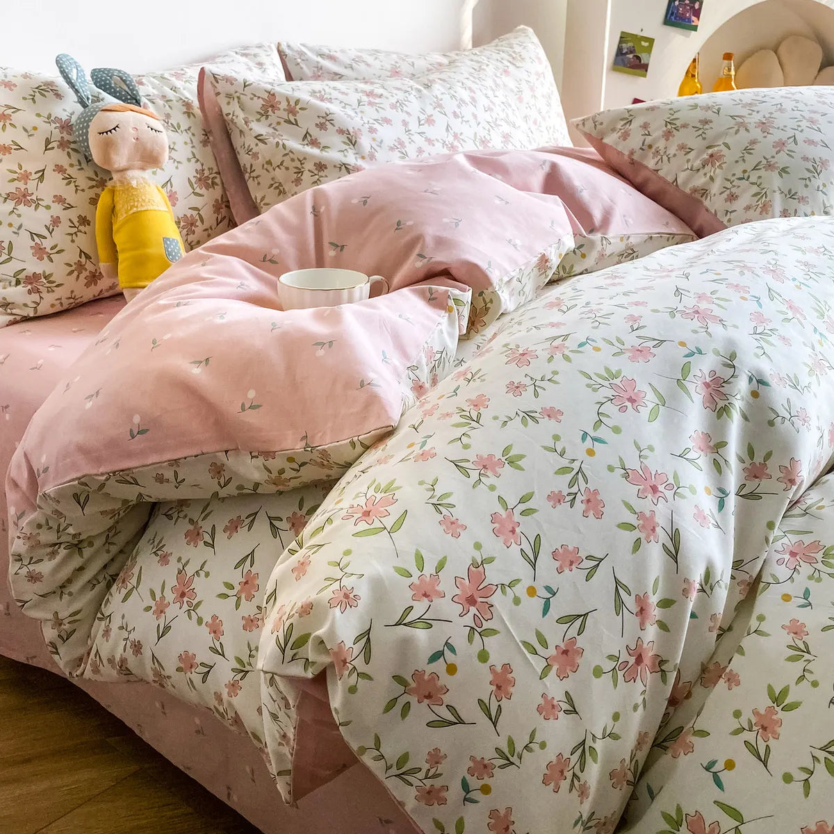 Floral 100% Cotton Duvet Cover Set