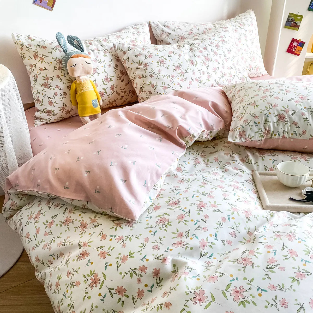 Floral 100% Cotton Duvet Cover Set