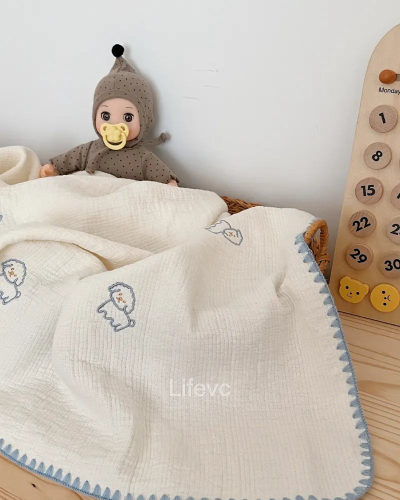 Puppy Love Skin-Friendly Doggie 100% Cotton Muslin Baby Blanket