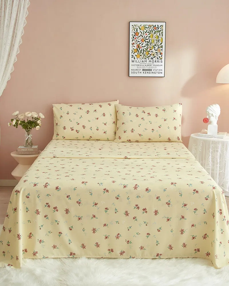 Sunny Vibes Comfortable Boho Floral Sheet Set