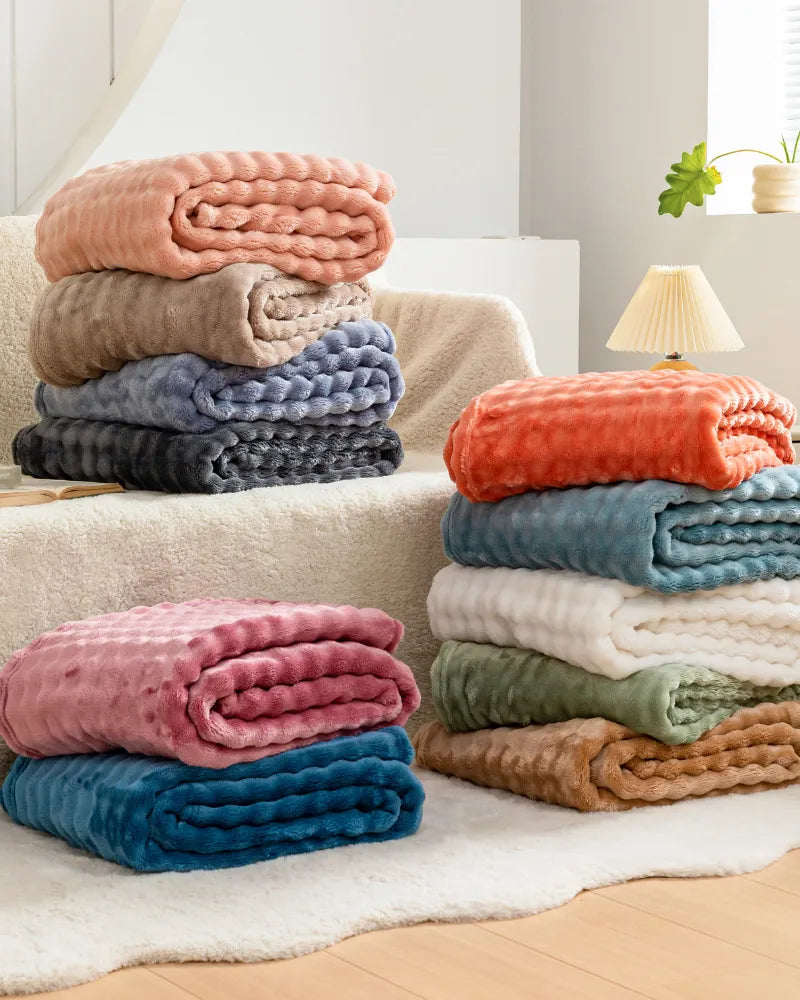 Warm Embrace Breathable Soft Solid Color Blanket